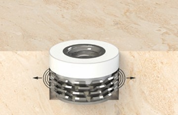 Keep-Nut® enrasado y colocado Keep-Nut® enrasado y colocado